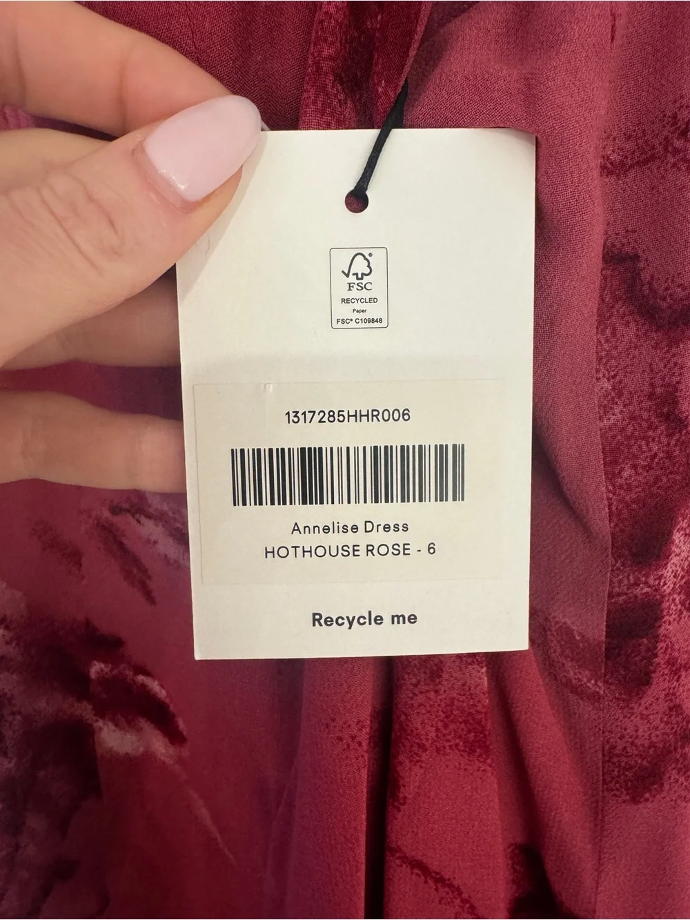 Reformation Annelise NWT Fuchsia Floral Mini Dress - Picture 6 of 7